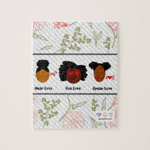 Entendez l'amour, voyez l'amour, parlez le puzzle