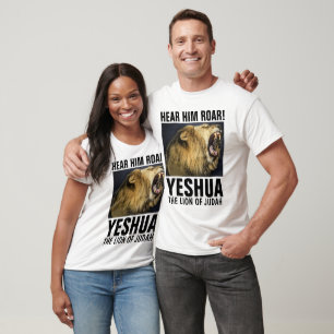 ENTENDEZ-LE HURLER ! YESHUA, LION de T-shirts de