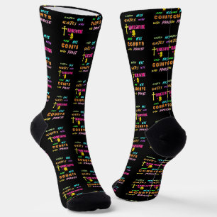 Enter His Gates Chick November Cross Thanksgiving Socks