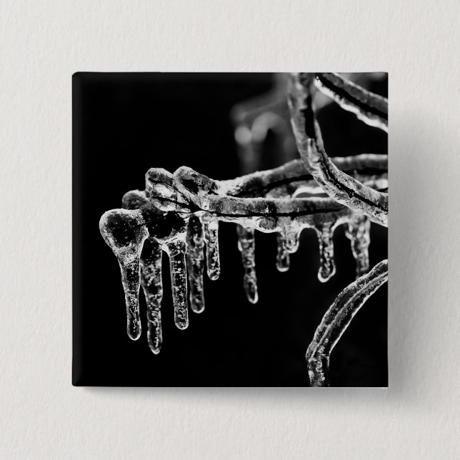 enter icy winter 2 inch square button (Front)