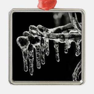 enter icy winter metal ornament