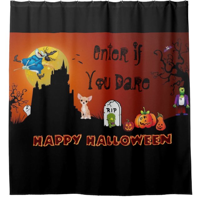 Enter If You Dare Happy Halloween ( Chihuahua) (Front)