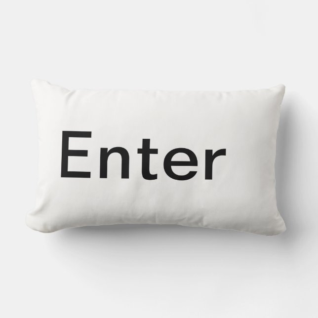 Enter Key Lumbar Pillow (Front)