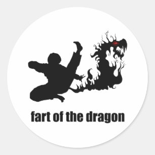 Enter the Fart of the Dragon Classic Round Sticker