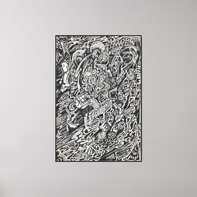 Enter, The Microdot Man  Canvas Print (Front)