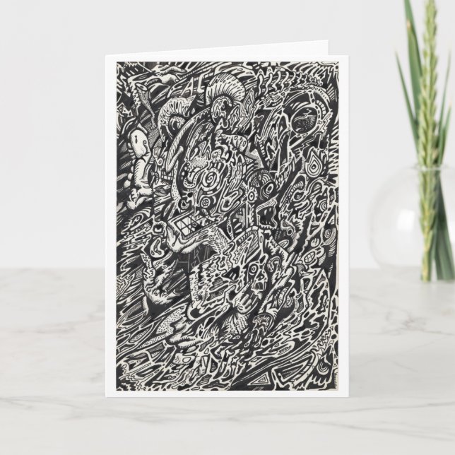 Enter, The Microdot Man Card (Front)