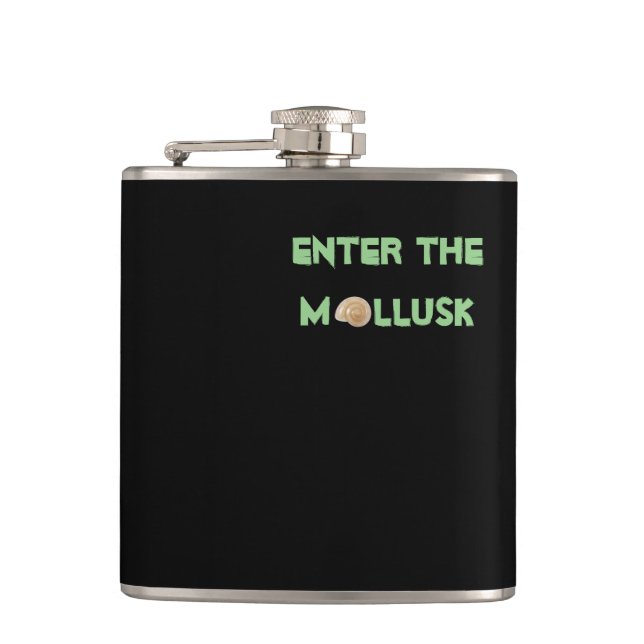Enter the Mollusk Black Vinyl Flask (Front)