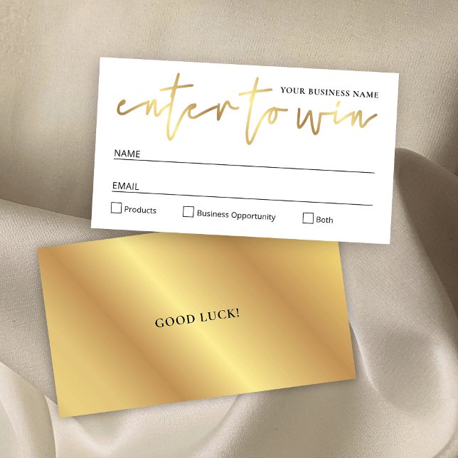 Enter To Win White & Gold Event Raffle Ticket (Creator Uploaded)