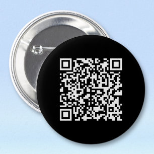 Enter URL & Create Scannable QR Code   Black White 2 Inch Round Button