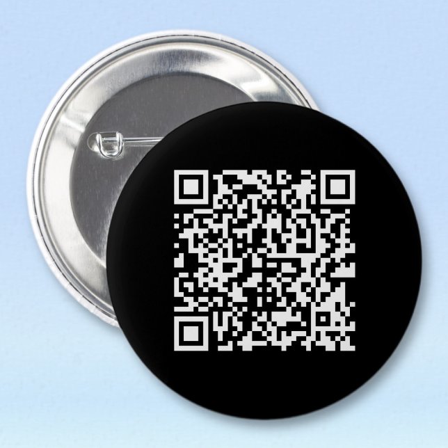 Enter URL & Create Scannable QR Code | Black White 2 Inch Round Button (Creator Uploaded)