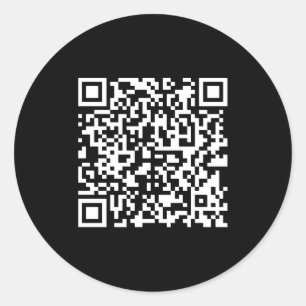 Enter URL & Create Scannable QR Code   Black White Classic Round Sticker