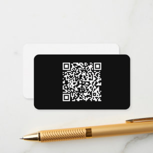 Enter URL & Create Scannable QR Code   Black White Enclosure Card