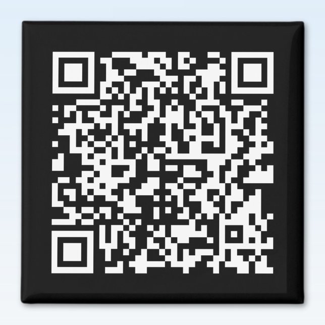 Enter URL & Create Scannable QR Code | Black White Magnet (Creator Uploaded)