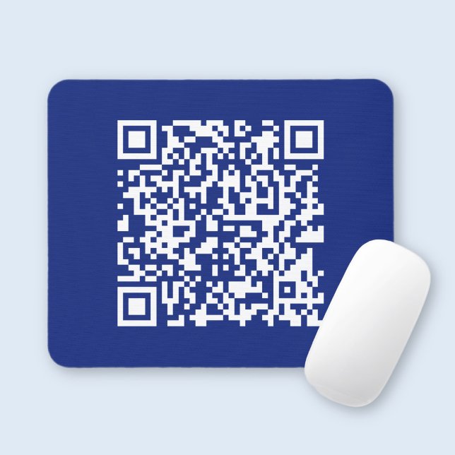 Enter URL Instantly Generated QR Code | Navy Blue Mouse Pad (Creator Uploaded)