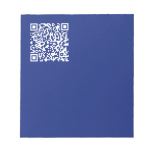 Enter URL Instantly Generated QR Code Navy Blue Notepad