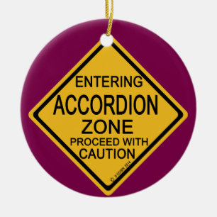 Entering Accordion Zone Ceramic Ornament