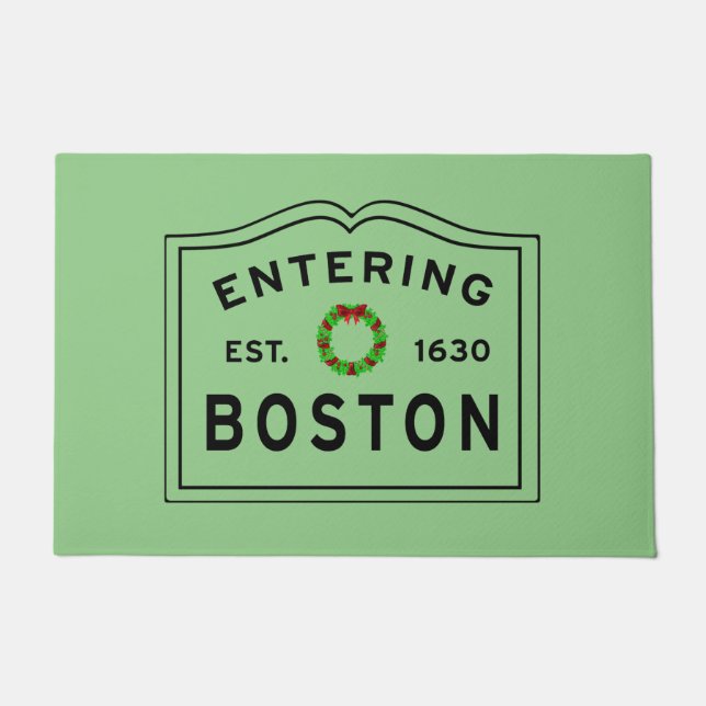 Entering Boston MA Doormat (Front)