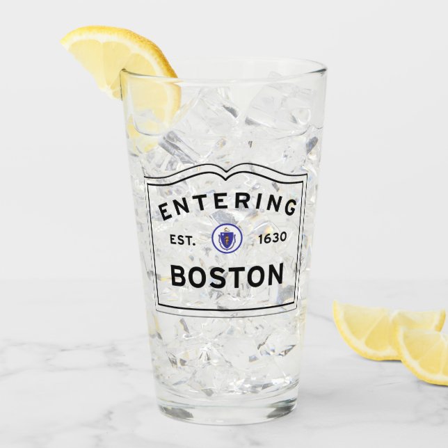 Entering Boston Massachusetts Glass (Front Ice)
