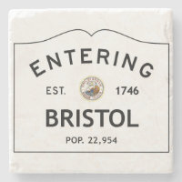 Entering Bristol Marble Coaster Stone Coaster