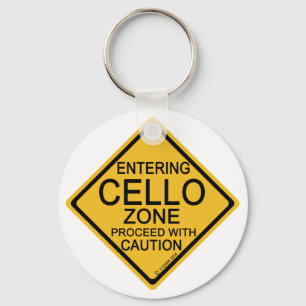 Entering Cello Zone Keychain