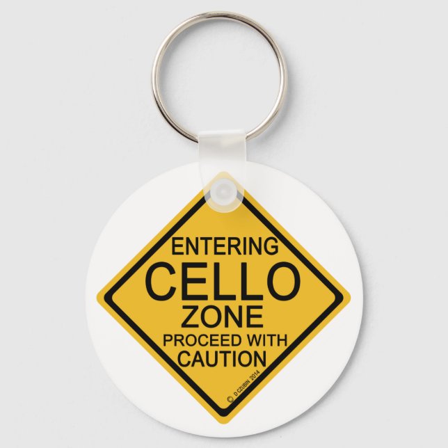 Entering Cello Zone Keychain (Front)
