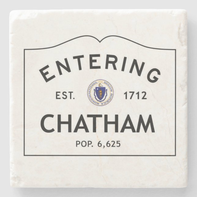 Entering Chatham Marble Coaster Stone Coaster (Front)