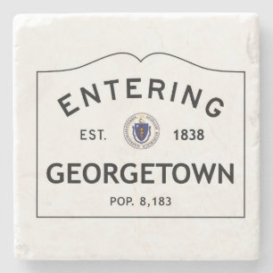Entering Georgetown Marble Coaster Stone Coaster