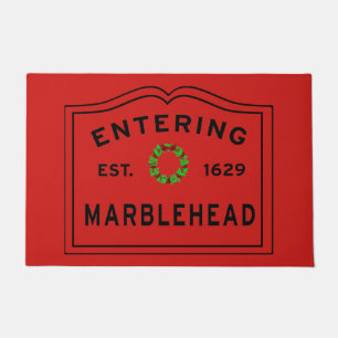 Entering Marblehead Christmas Doormat