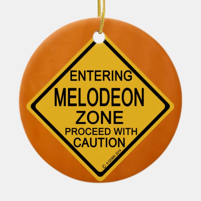 Entering Melodeon Zone Ceramic Ornament (Front)