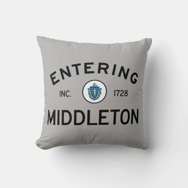 Entering Middleton Throw Pillow (Front)