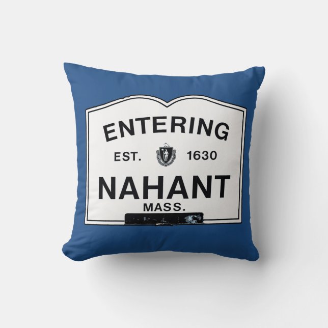 Entering Nahant Throw Pillow (Front)
