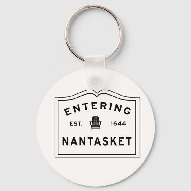Entering Nantasket Hull Ma Keychain (Front)