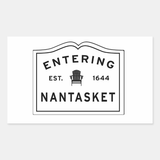 Entering Nantasket Hull Ma Sticker (Front)