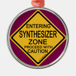 Entering Synthesizer Zone Metal Ornament