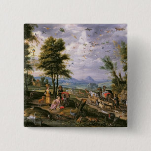 Entering the Ark 2 Inch Square Button