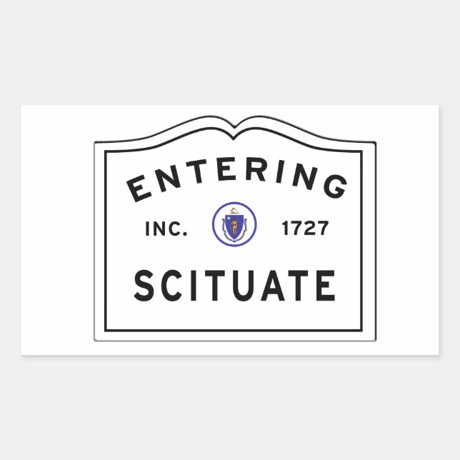Entering the Town of Scituate Ma Sticker (Front)