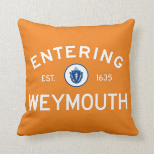 Entering Weymouth Throw Pillow