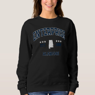 Enterprise Alabama AL Vintage Athletic Navy Sports Sweatshirt
