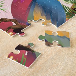Enterprise Beach Barbados vacation poster Jigsaw Puzzle