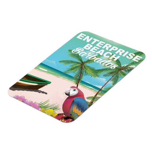 Enterprise Beach Barbados vacation poster Magnet (Left Side)