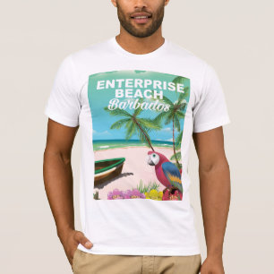 Enterprise Beach Barbados vacation poster T-Shirt