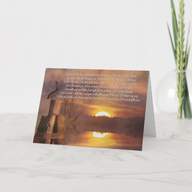Enterrement en mer Sympathie profonde Carte de Poè (Devant)