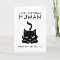 Entertain Me Funny Cat Birthday