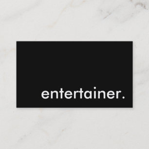 entertainer. business card