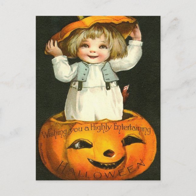 Entertaining Halloween Postcard (Front)