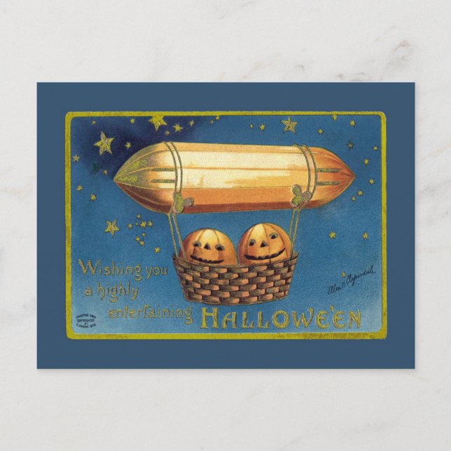 Entertaining Halloween Postcard (Front)