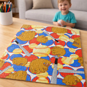 Entertaining Softball Jigsaw Puzzle