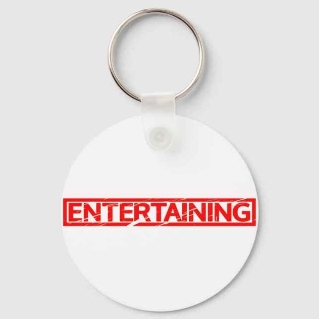 Entertaining Stamp Keychain (Front)