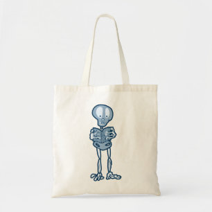 Enthraled Ethan Literary Skeleton with Book Tote Bag