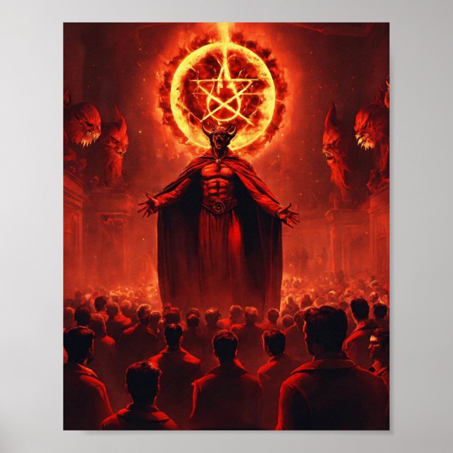 Enthralling Darkness: The Hypnotic Gaze of Satan Poster (Front)
